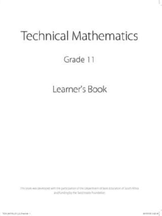 Mathematics Tech Grade 11 Learner's Book