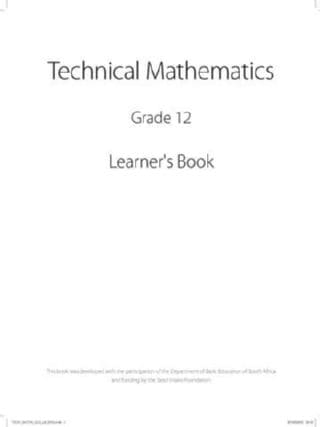 Mathematics Tech Grade 12 Learner's Book