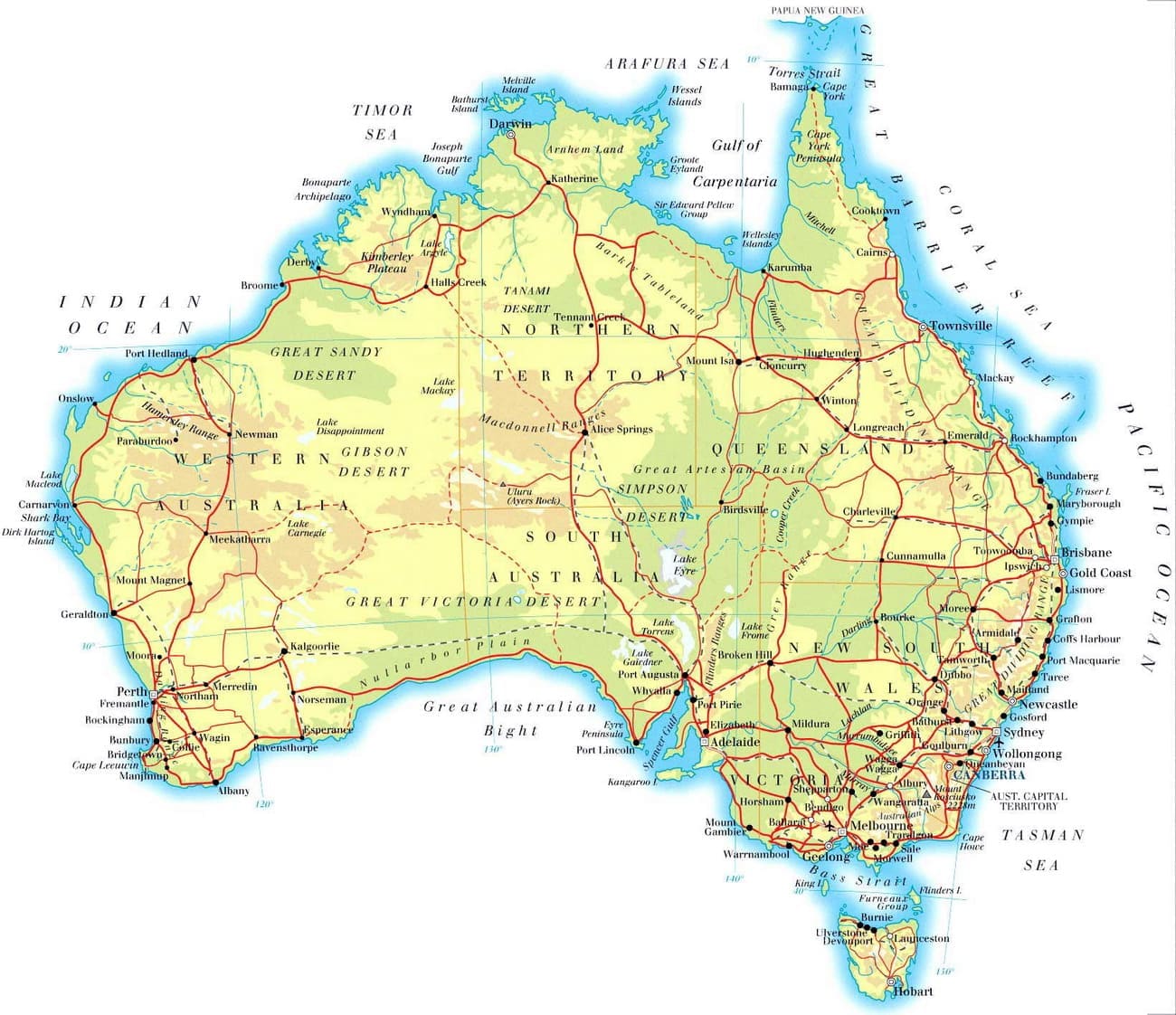Австралія – карта