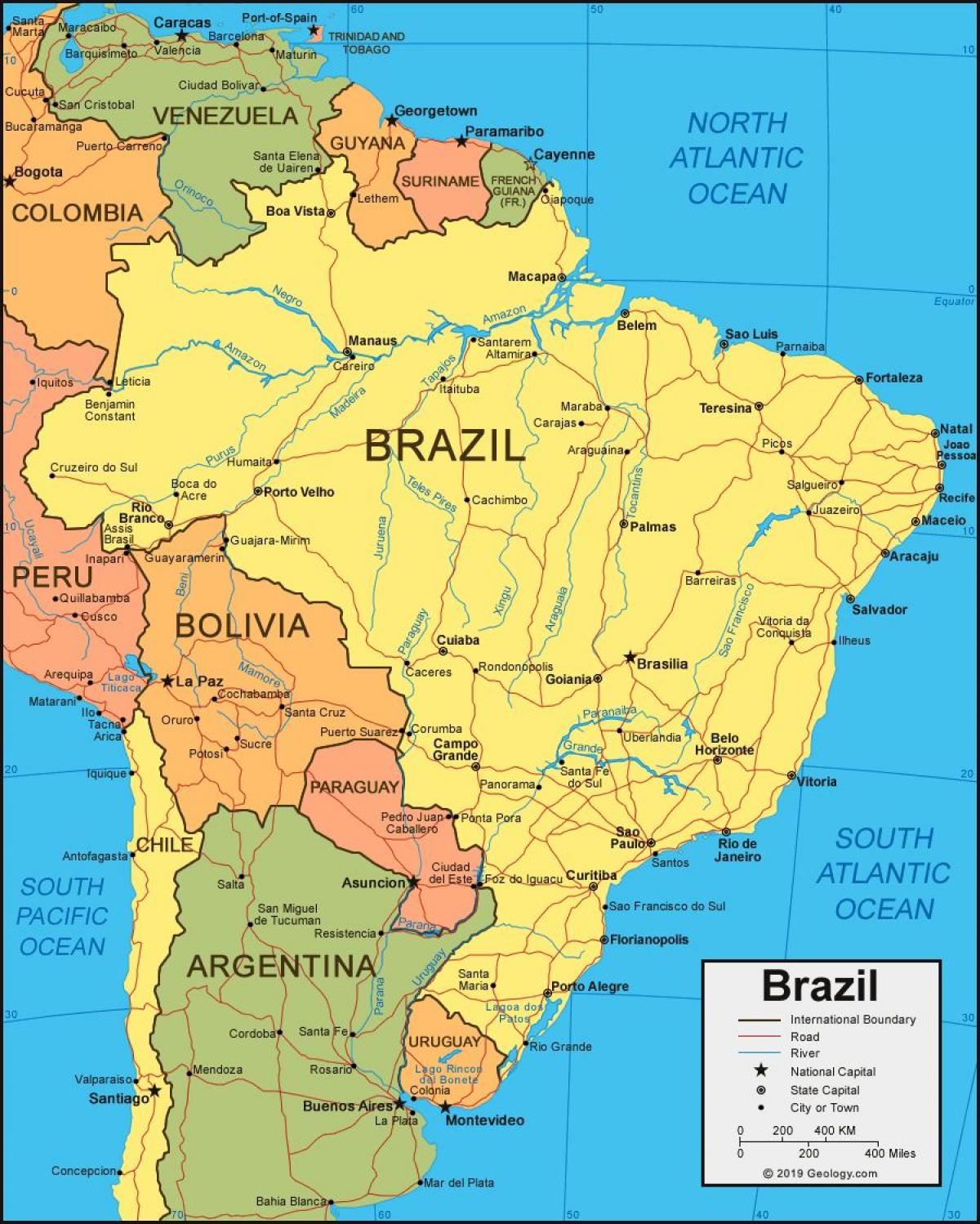 Бразилія – карта