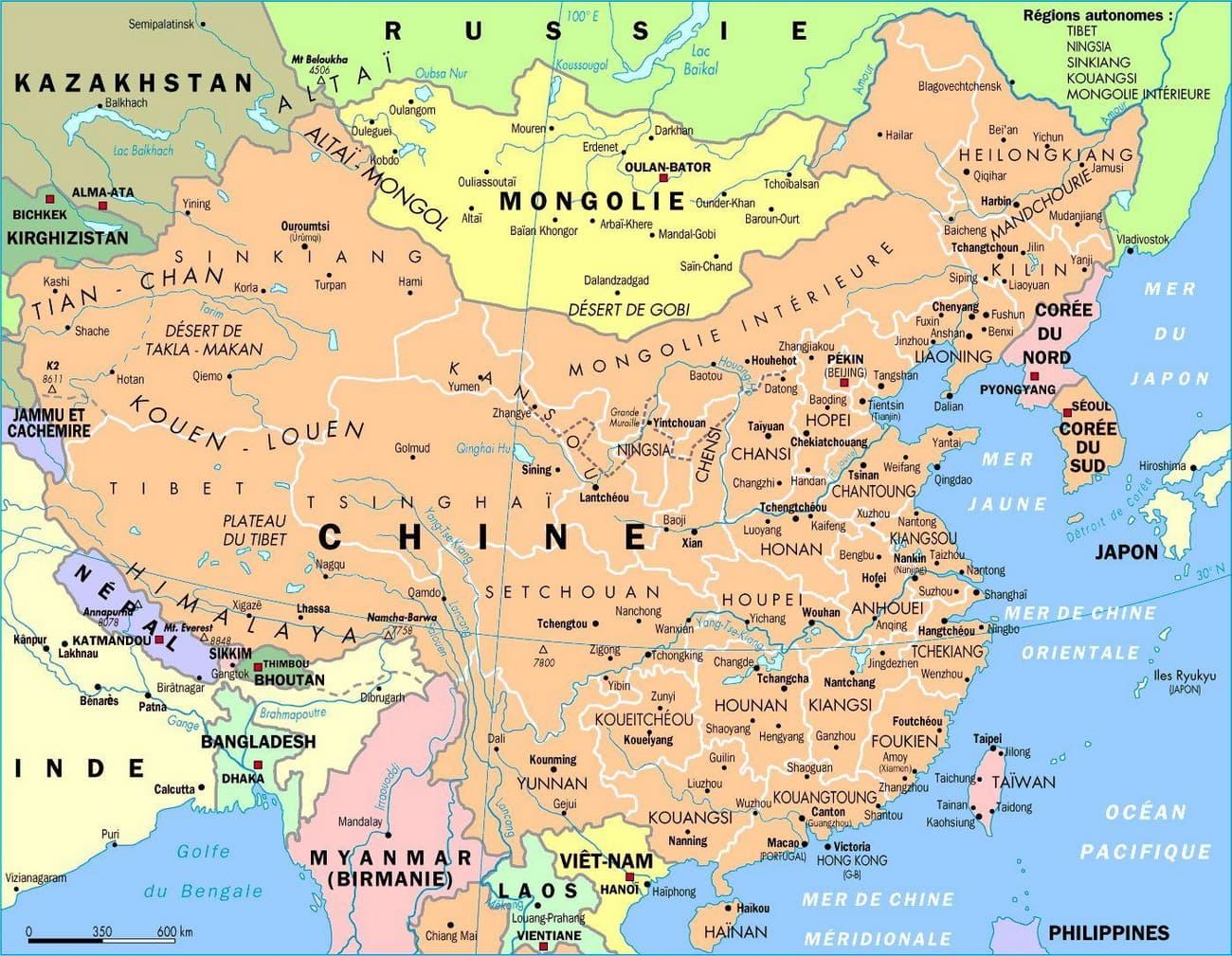 Китай – карта