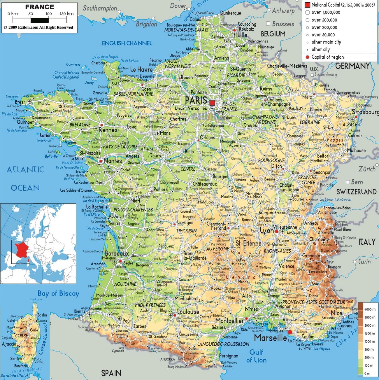 Франція - карта