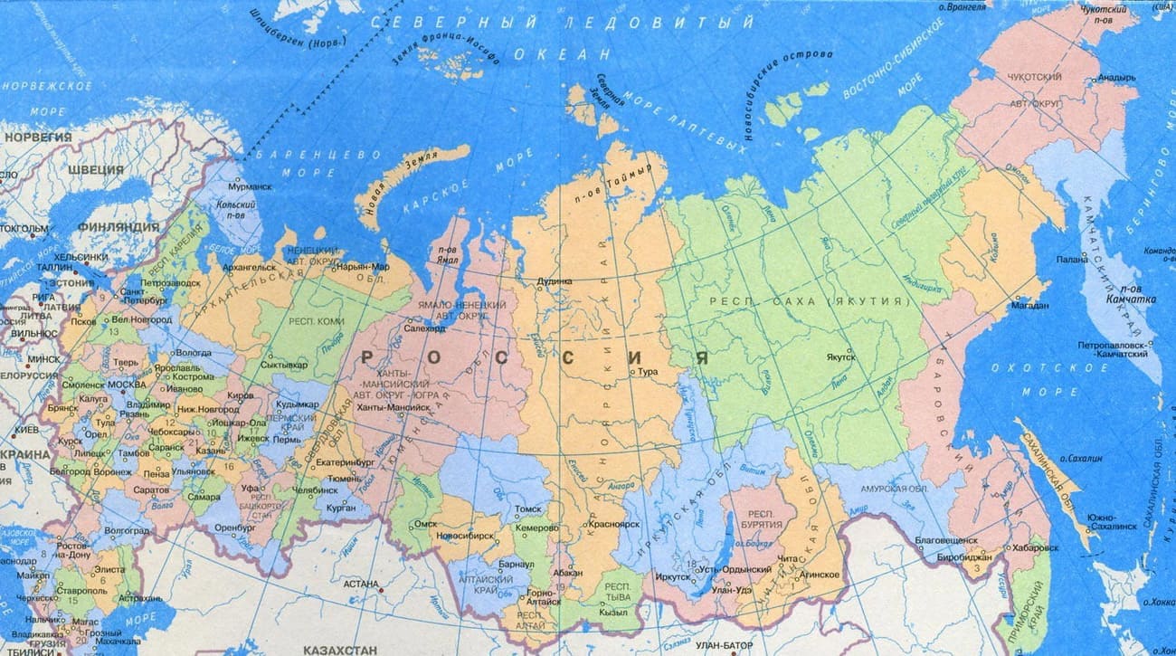 Росія – карта