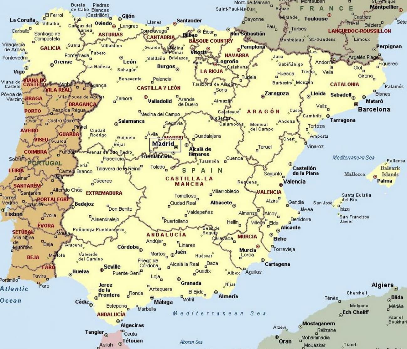 Іспанія – карта