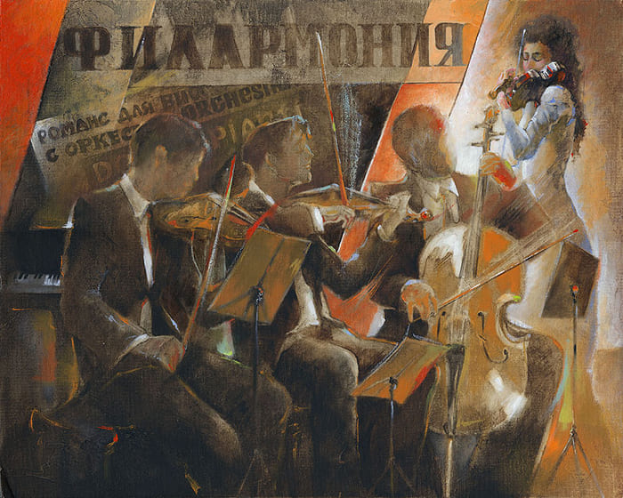 Картина Лены Сотсковой - филармония оркестр