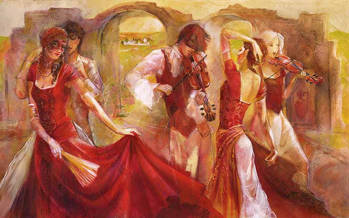 Картина Лены Сотсковой - скрипки