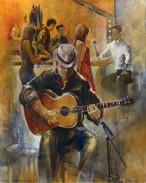 Картина Лены Сотсковой - гитара