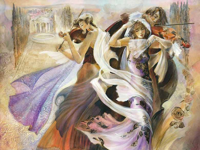Картина Лены Сотсковой - скрипки