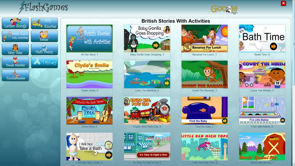 British stories with activities