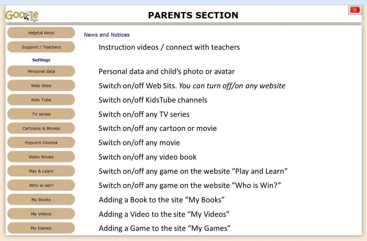 Parent Sections